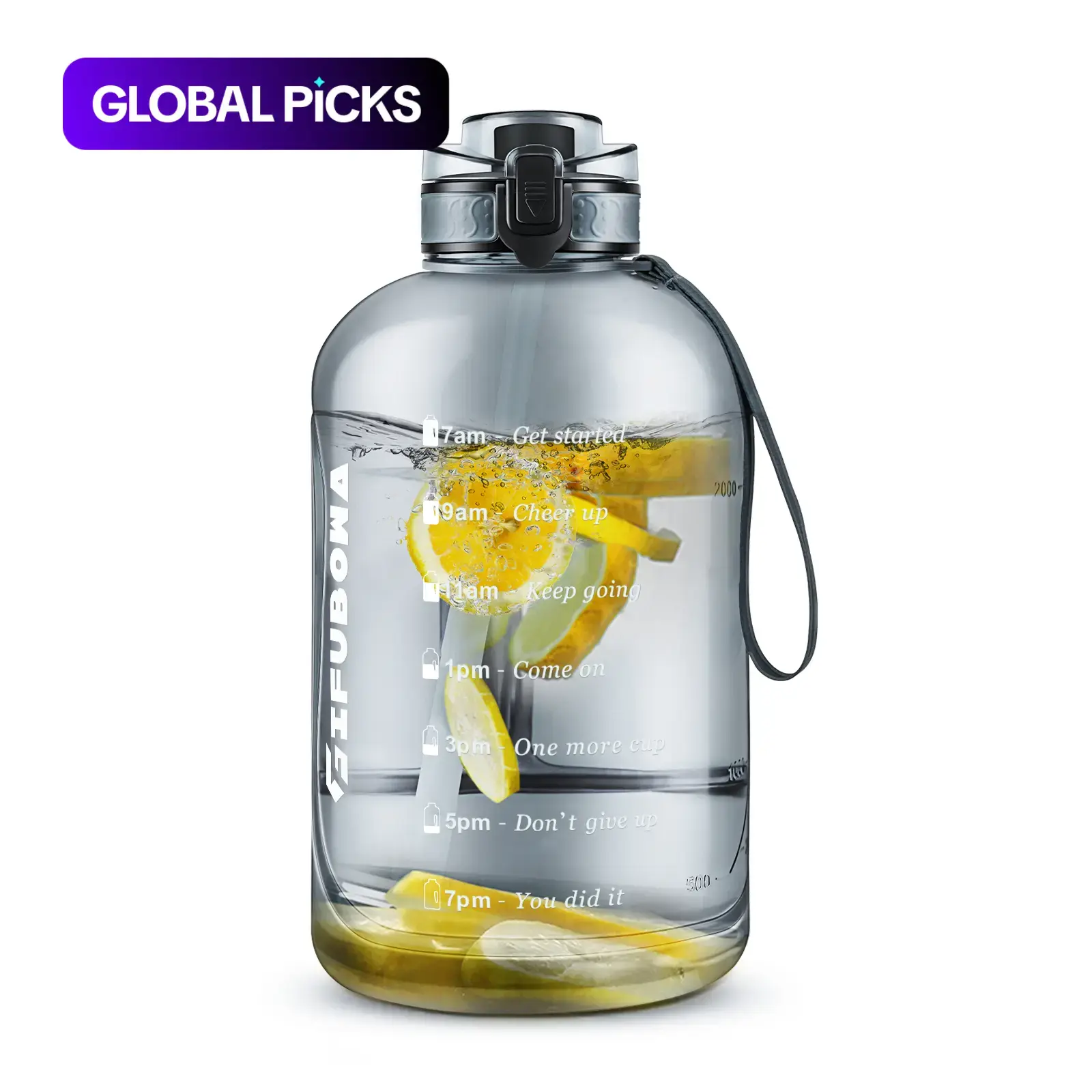 3L Water Bottle with Removable Straw & Handle, Large Capacity Portable Leak-proof Water Bottle with Scale Mark, Sports Traveler Workout Water Bottle for Gym Outdoor Leakproof Drinkware Hydration Bottles Hiking Water Bottle Drink Container #GLOBAL PICKS