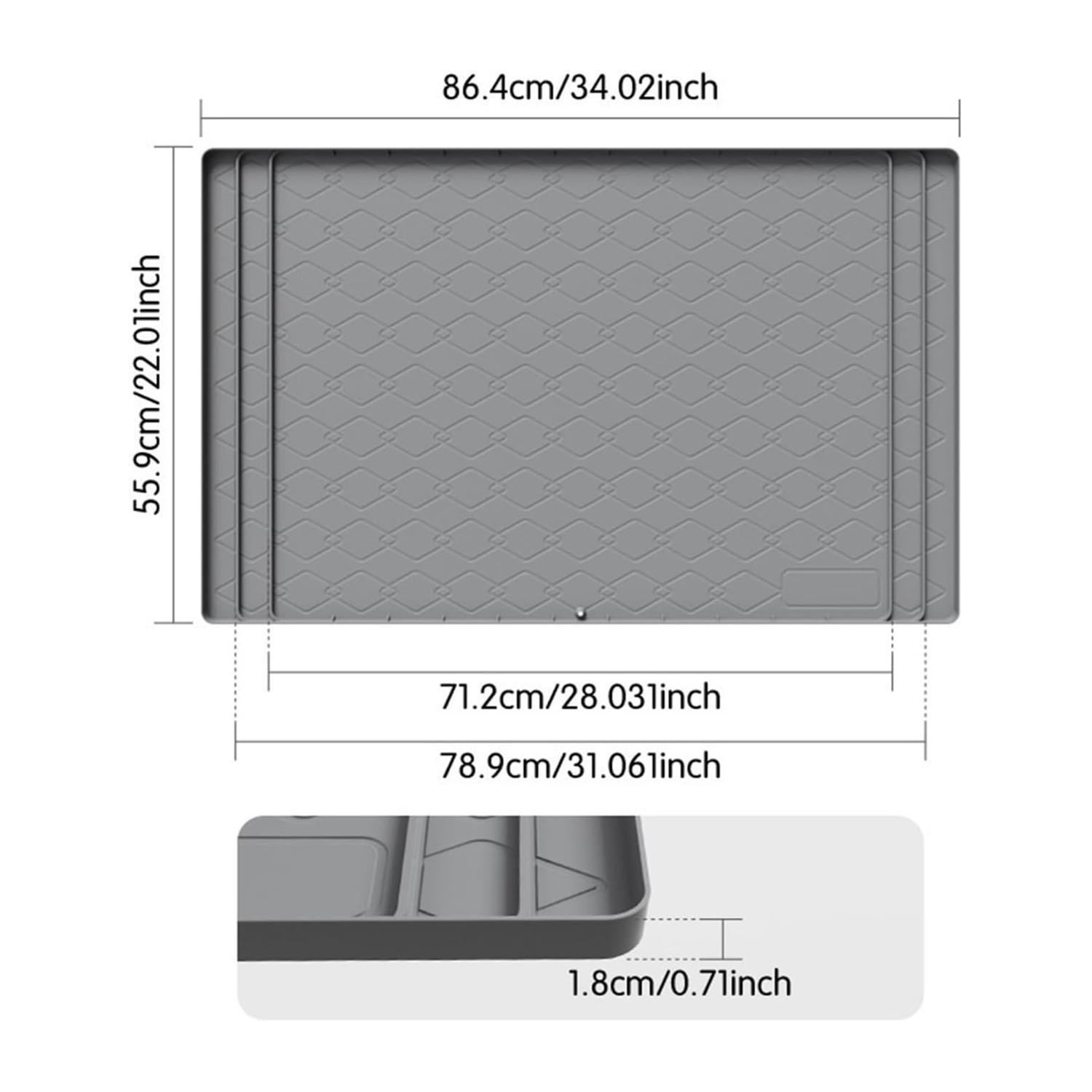 Silicone Under Sink Mat, Kitchen Sink Mat, Shelf Liner and Cabinet Protector, Waterproof Bathroom Tray, Home Organizer