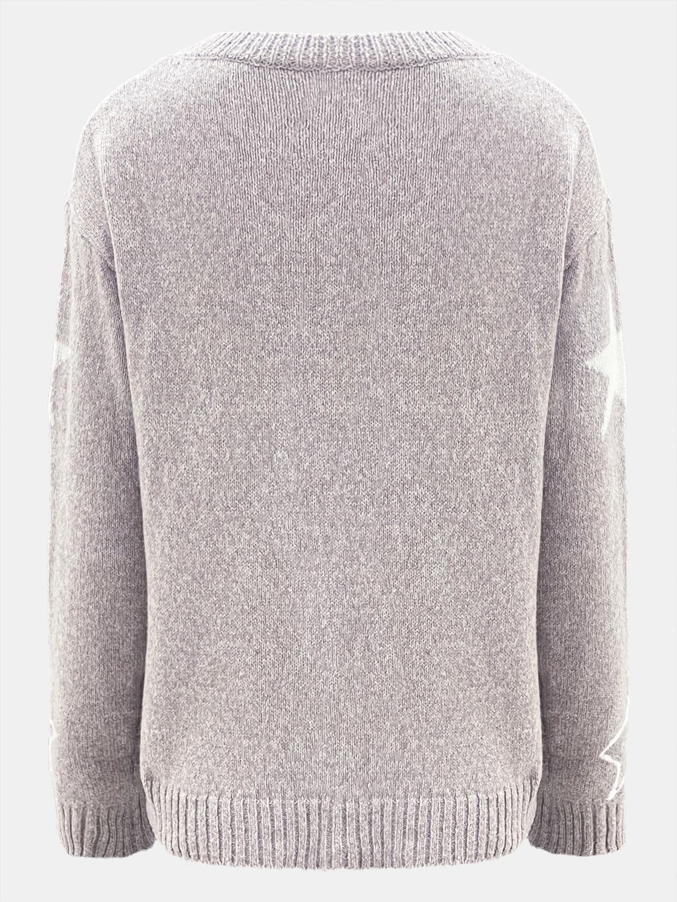 Women's Star Print Drop Shoulder Sweater, Casual Long Sleeve Round Neck Jumper for Fall & Winter, Fashion Ladies' Knitwear for Daily Wear, Tops