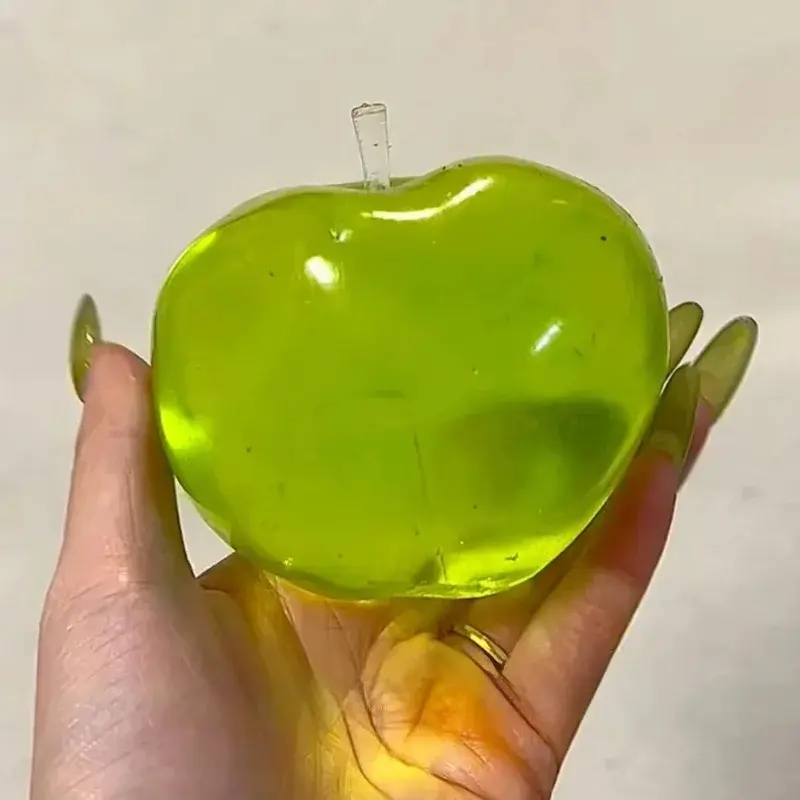 Green Apple Squeeze Toys Stress Relief Vent Fidget Toys Plasticity Squeeze Toy Relaxing Gift for Friends Squishy Squeeze Fidget Soft Stretchy Squeeze Squishy Fidgets Decompression Squishy