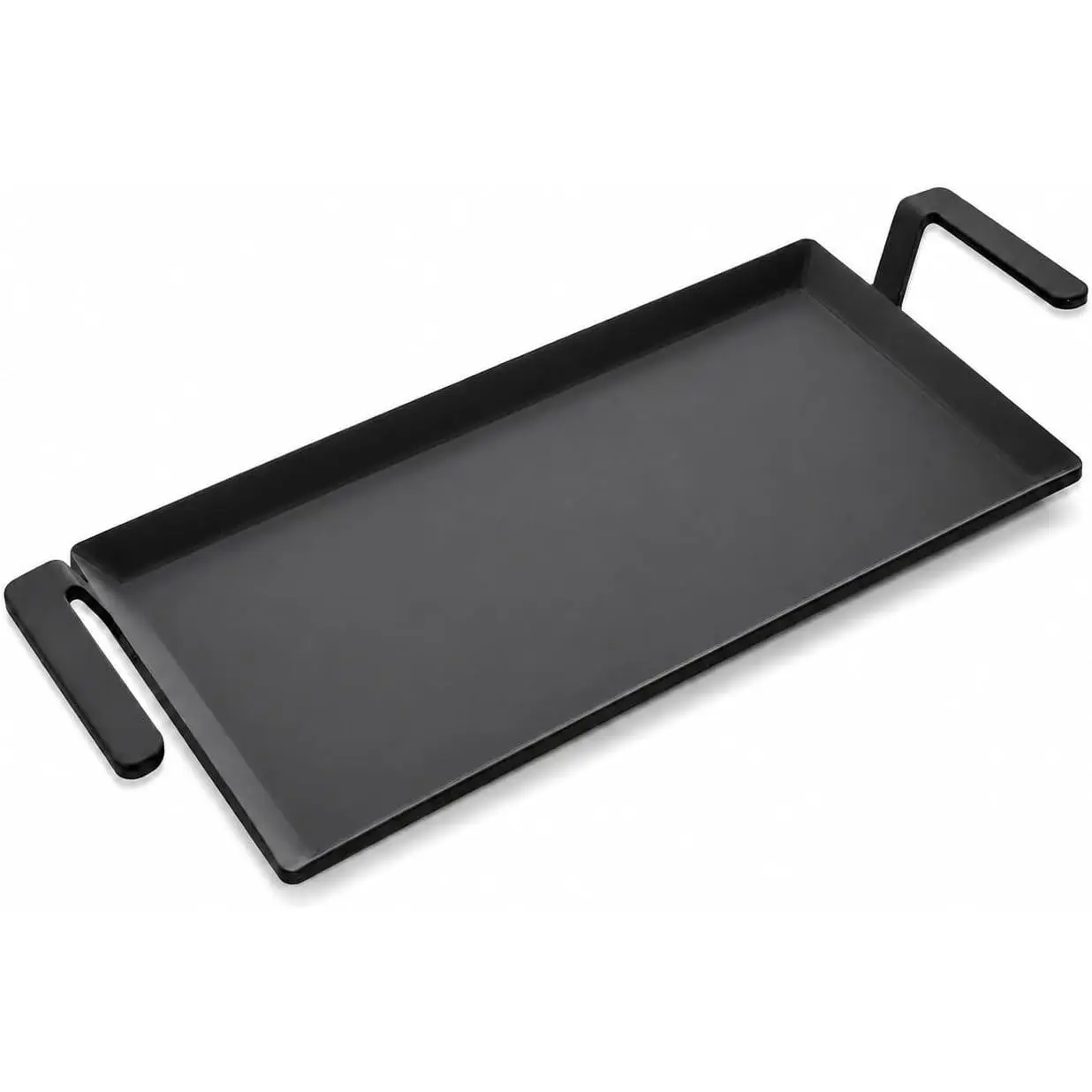 24'' Carbon Steel Griddle Replacement | Pre-seasoned Cookware for Double Burner Stovetop and Gas/Charcoal Grill, Heavy Duty Dual-Handle Large Family Size Griddle
