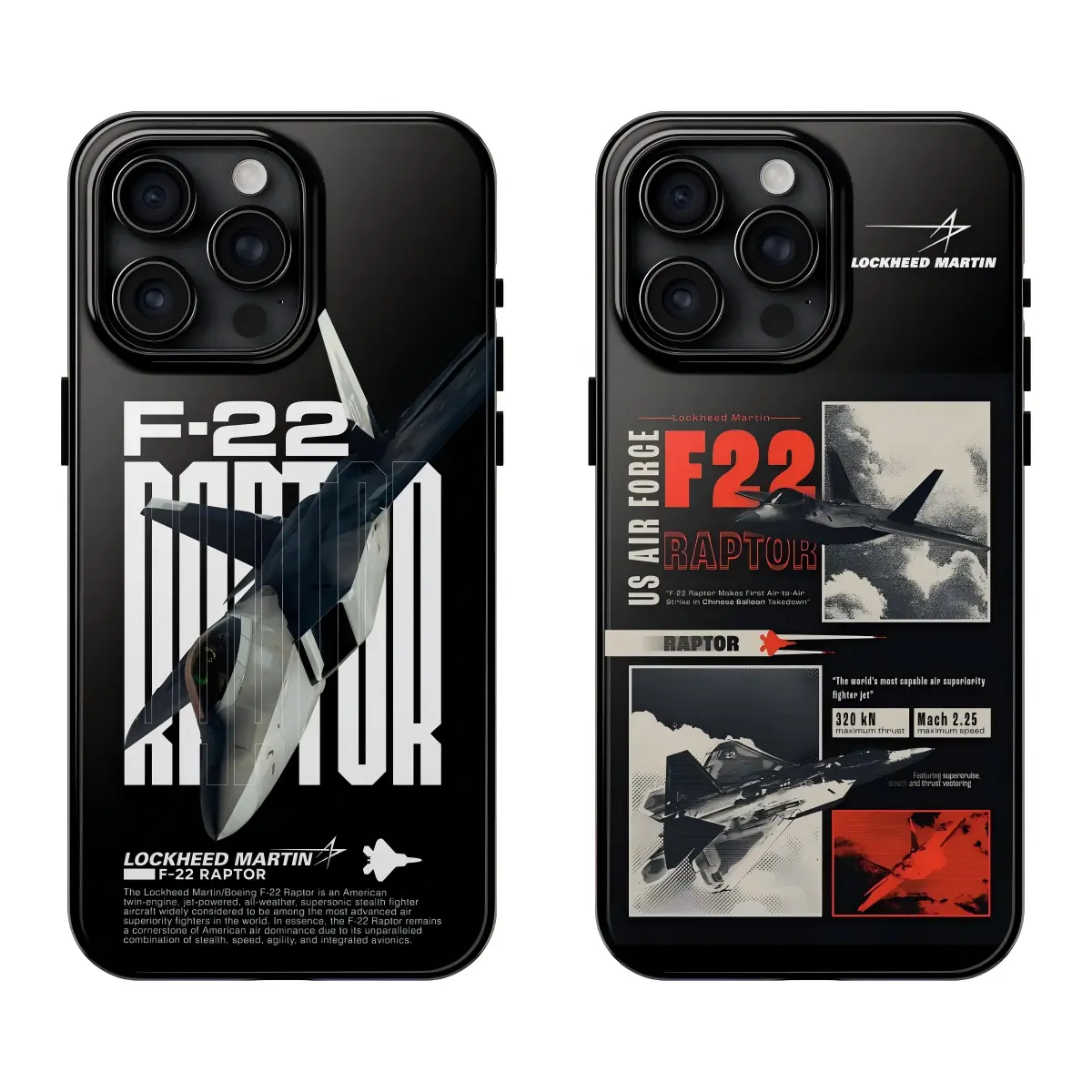 F22 Raptor Custom Phone Case, USAF Fighter Jet Blueprint Shell, US Military Aviation Wireless Accessories with Resistance for iPhone17 ProMax /16/15/14/13/12/11 Plus for Samsung phones, suitable for both men and women,