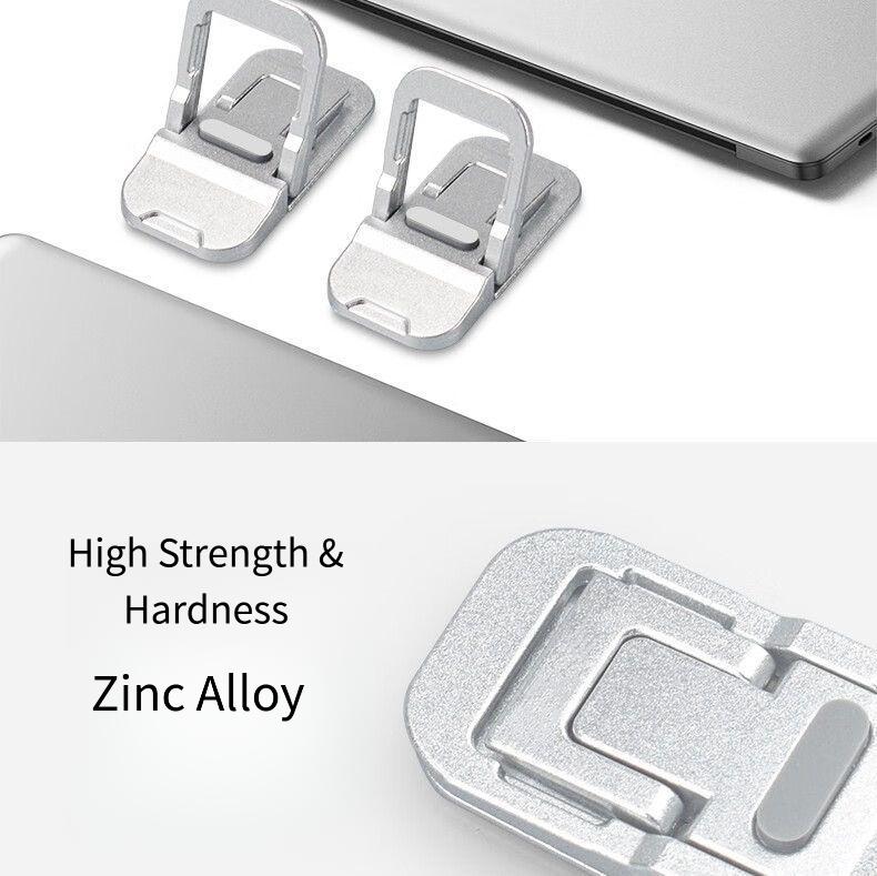 Zinc alloy laptop invisible stand bracket mini portable height-increasing foot pad cooling rack base pad
