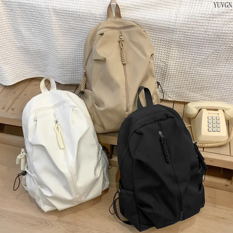 Female Lightweight Carry Student Backpack - Youth Chic Athletic Bag with Adjustable Drawcord, Side Pockets for School/Gym/Outdoor Use