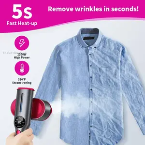Dr.Flash Garment Steamer for Clothes, Portable Travel Clothing Steamer Iron, 7 Mode with LCD Display, 5s Fast Heating, 90 °       Swivel Handle, New Year GiftAUrbanNook2AAWackyWhisk37C34SoftHomeGoods
