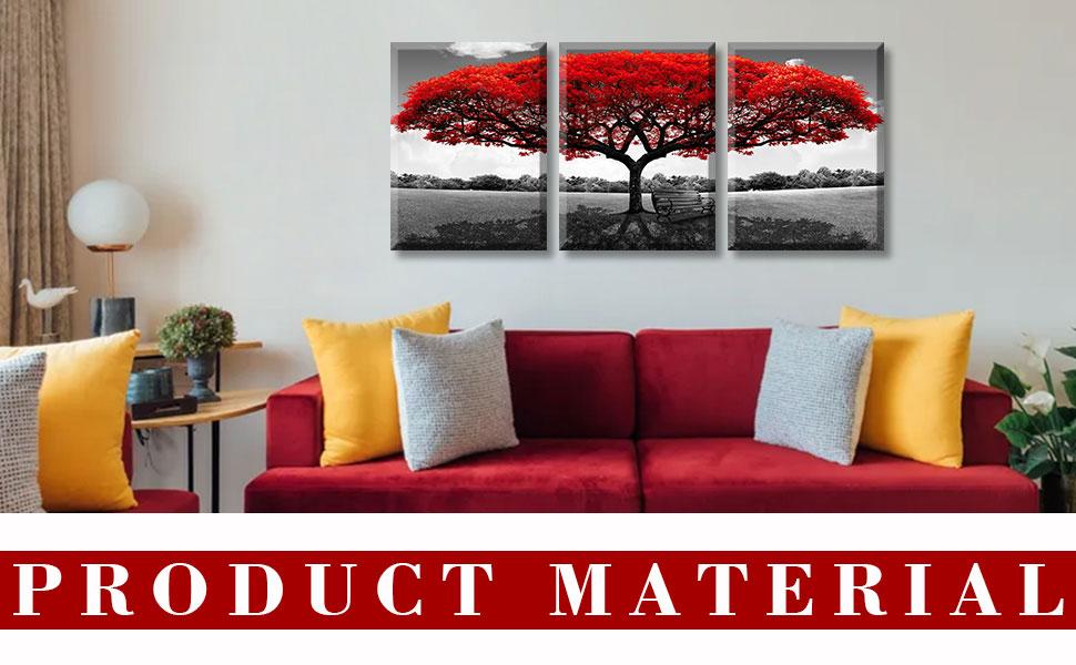 Tree of Life Canvas Wall Art for Living Room 3 Piece Red Tree Pictures for Bedroom Wall Decor Black and White Nature Scenery Painting Prints Modern Home Artwork Framed 12x16 Inch Tree of Life Canvas Wall Art for Living Room 3 Piece Red Tree Pictures for Bedroom Wall Decor Black and White Nature Scenery Painting Prints Modern Home Artwork Framed 12x16 Inch