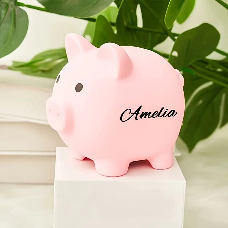 Piggy Bank – Stylish, Personalized, and Cute; Ideal for Birthday Gifts, Room Decor, and Saving Money.