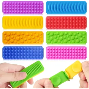 Sensory Fidget Toys Kids Adults: 8 Pack Textured Suction Toys for Autism Kids Calming - Sensory Stickers for Stress Relief - Fidget Strips for Classroom Office Desk - Travel Toys Road Trip Essentialfidget toys