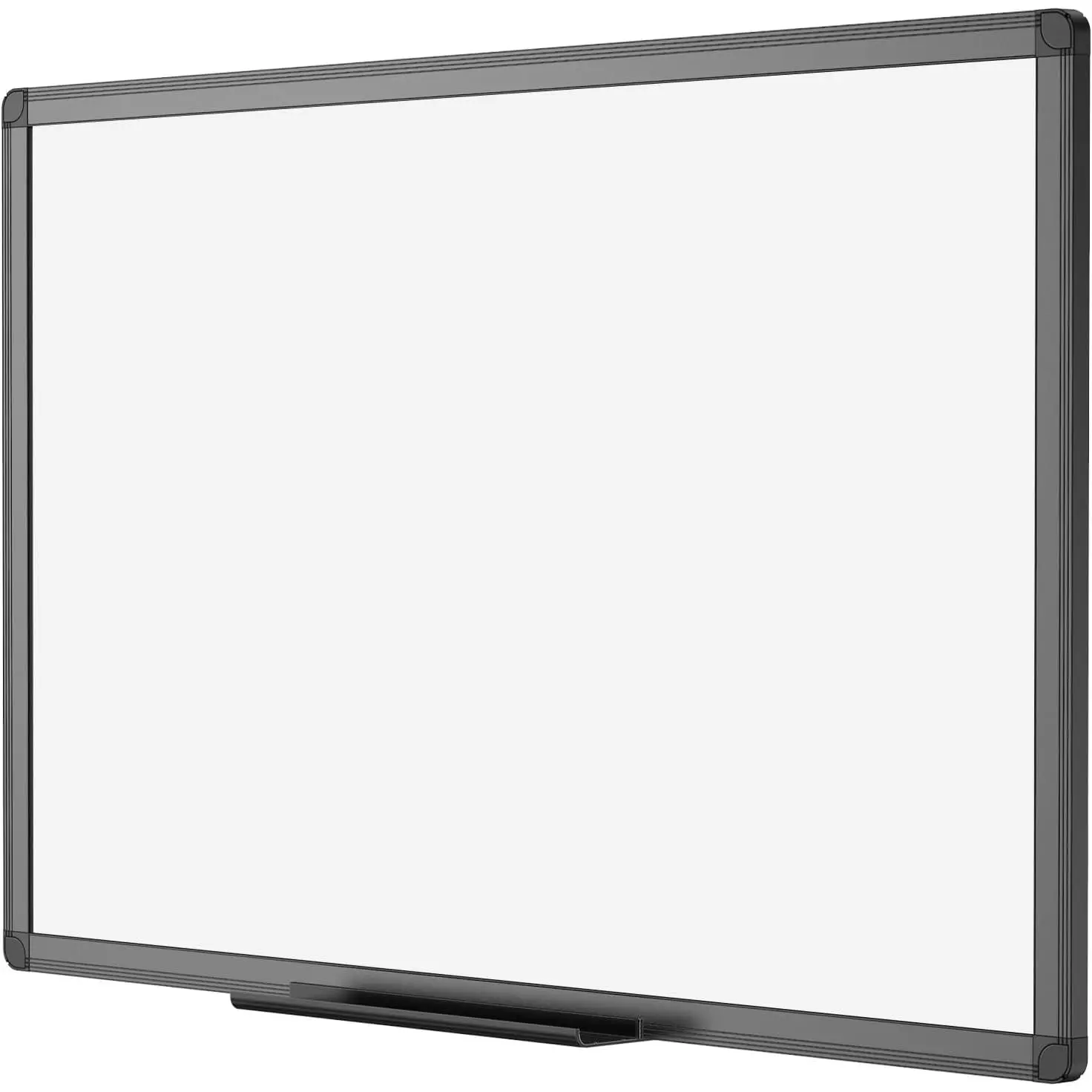 Magnetic Dry Erase Whiteboard, 36 x 24 Inches, Black Aluminum Frame, Wall Mounted with Marker Tray for School, Office & Home