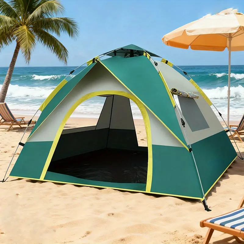 [Outdoor Camping Tent] Koala Outdoor Portable 2-Door -Up Tent with Mesh Windows - Automatic & Manual Opening, UV/Wind Protection, Lightweight Camping Tent Suitable for 1-4 People, Ideal for Camping, Hiking, for - Use ( &)