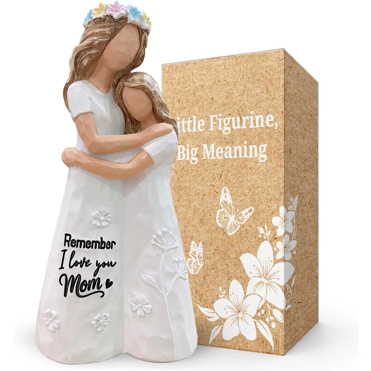 Mother Daughter Figurine Statue -  Day Figurines for Mom Daughter - I Love You Mom Gifts for  Day, Valentine, Christmas - Mother and Daughter Embracing Hand-Painted  Sculpture 5.7"