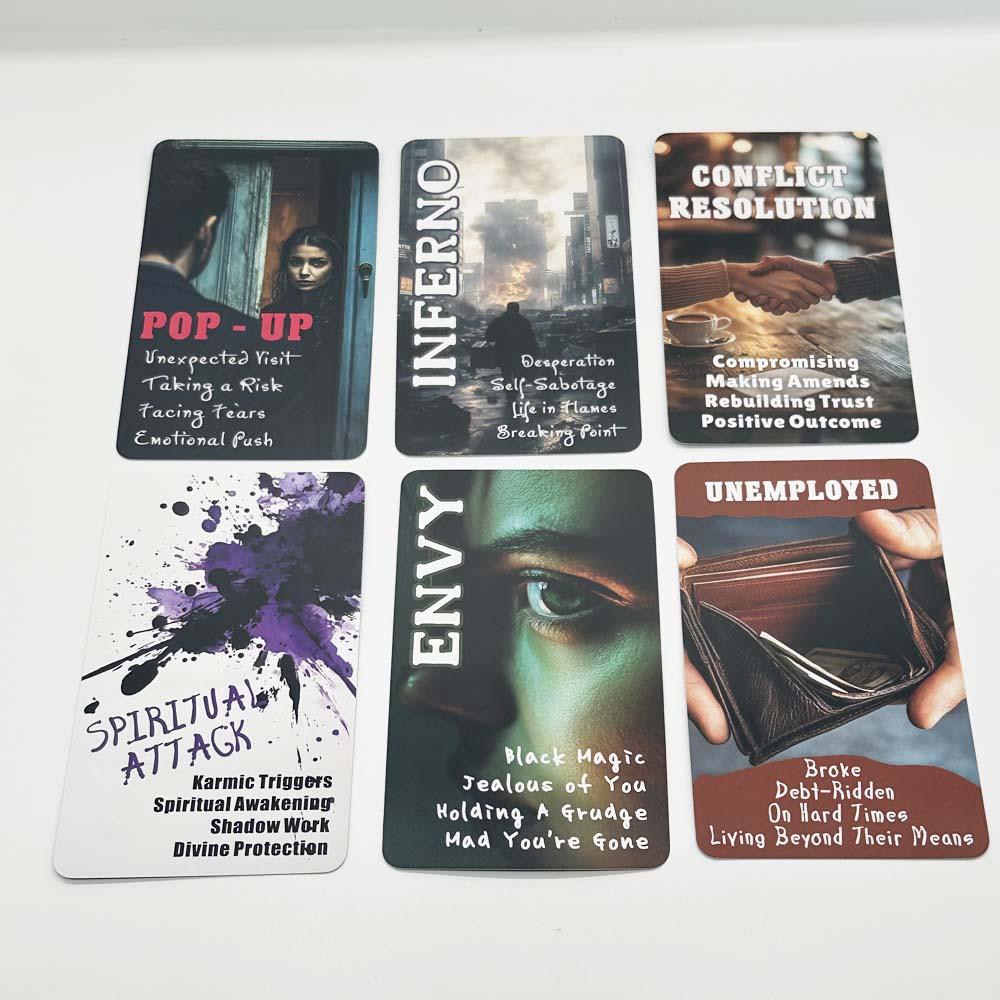 Tarot Card Game, 1 Box Tangled Love Card Deck, Card Games Oracle for The Ones Who Loved Too Deeply and Got Lost in It, Emotional Cards