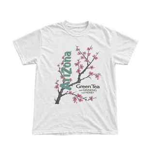 Men's and Women's T-shirt, Cherry Blossom Green Tea Graphic Tee, Flora Tee, Unisex T-shirt, Gift T-shirt, Y2k Unisex Graphic Tees Gothic Grunge Emo Scene Amity Affliction Style Clothes Menswear Womenswear Streetwear