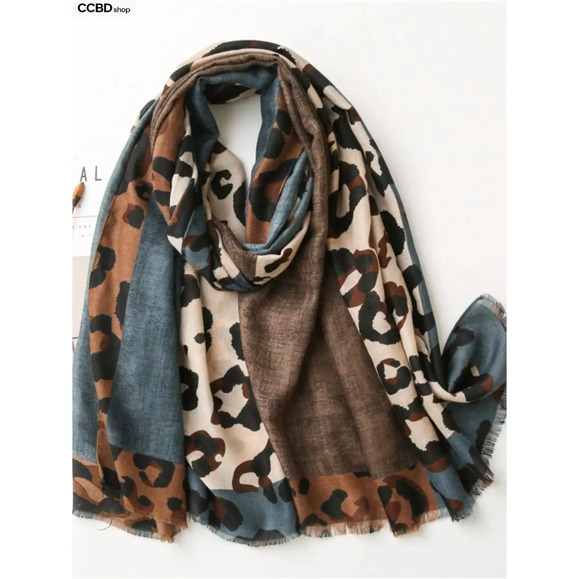Women's Boho Leopard Print Cotton Scarf - Soft Patchwork Neck Shawl with Fringe Trim, Lightweight Breathable Long Wrap, All-Year Casual Outdoor Fashion Accessory punk style ring silver unisex complete hip hop men multifunctional knuckle daily diy shoe