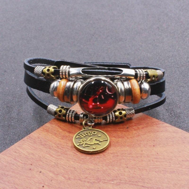 Twelve Zodiac Sign Bracelets Korean Style for Couples and Friends Fluorescent Glowing Bangles Jewelry Gifts Ideal for Her Him Twelve Zodiac Sign Bracelets Korean Style for Couples and Friends Fluorescent Glowing Bangles Jewelry Gifts Ideal for Her Him