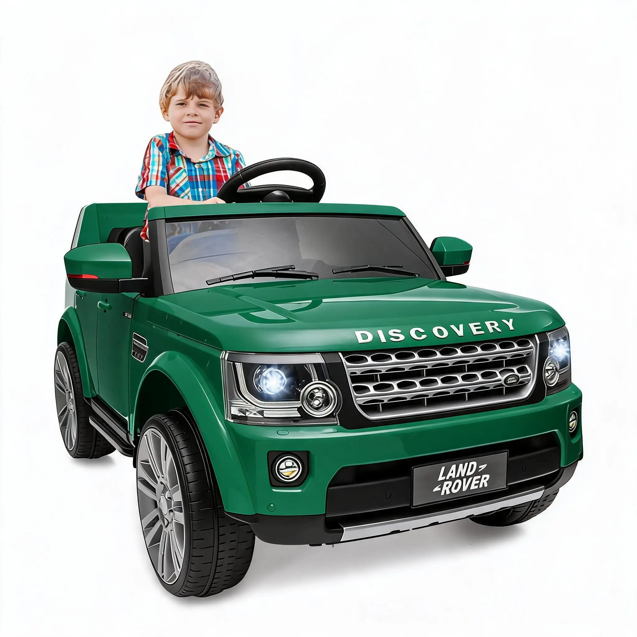 Ride-On Car for Kids Ages 3-8 – Remote Control, 3 Speeds, Spring Suspension, Gradual Power-Up, MP3 Player, LED Lights