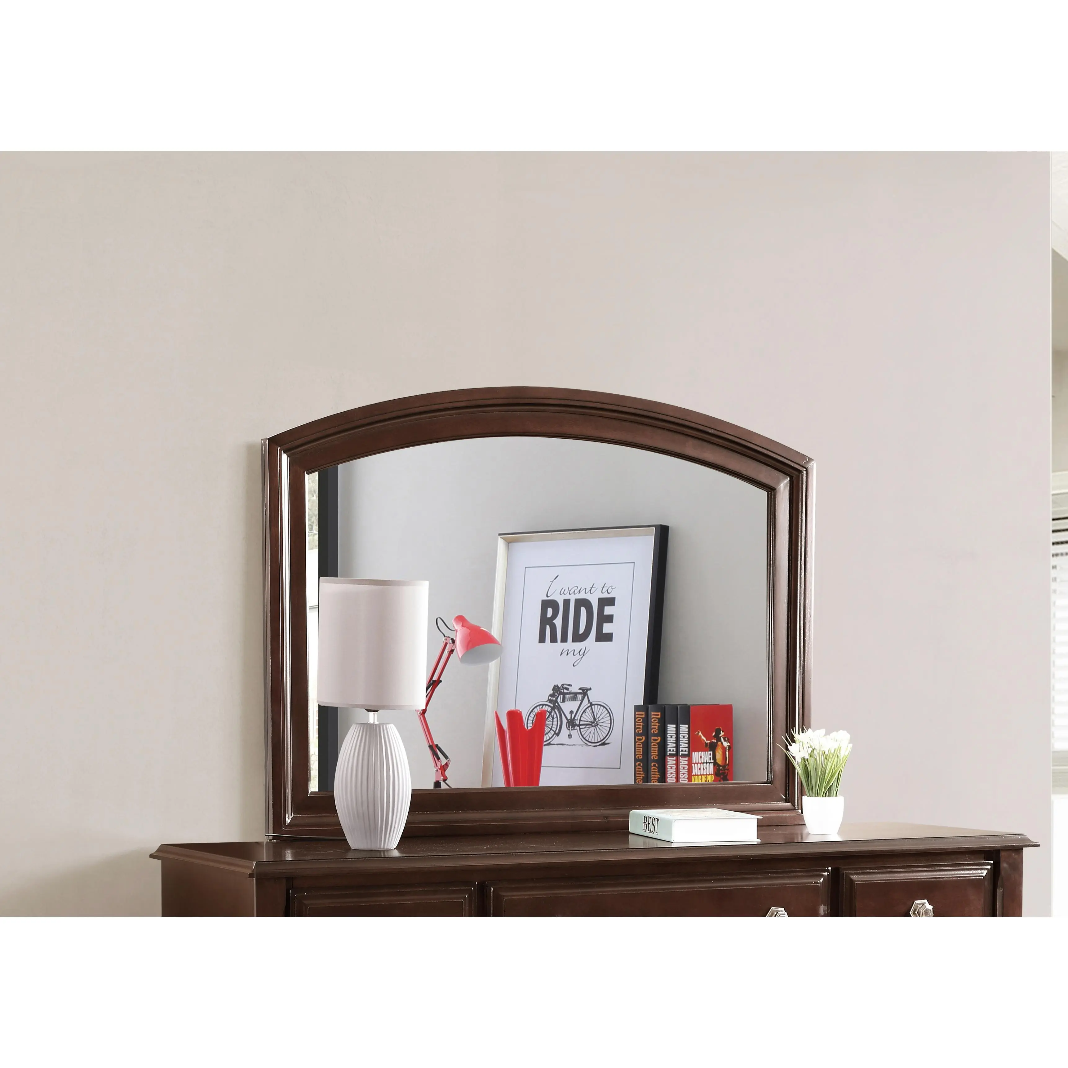ARCH Ashford G9800-M Cappuccino Wall-Mounted Bathroom Mirror Cabinet with Storage Shelf, Modern Medicine Cabinet with Mirror Door, Space-Saving Vanity Mirror Organizer for Bathroom, Bedroom, Living Room, Cappuccino Finish, Home Furniture and    （Translati