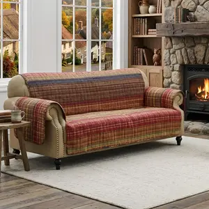 Gold Rush Reversible Slipcover Multi-Color Furniture Protector for Sofa