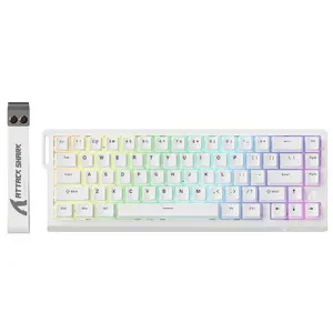 ATTACK SHARK X68 HE Rapid Trigger Mechanical PC Gaming Keyboard 60% Wired with Adjustable Actuation,Hall Effect Magnetic Switch,8KHz Polling Rate,RGB Backlit,Top Mount,Side Printed Keycap