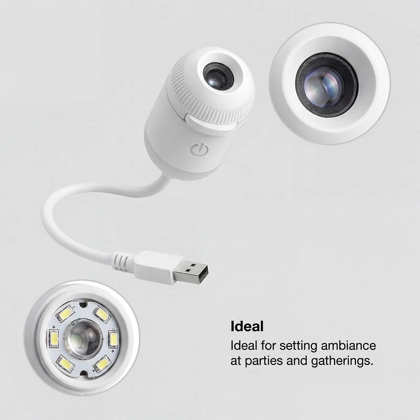 Car Sky Roof Ambient Lighting, Portable USB Milky Way Projector, Romantic Starry Sky Decor for Your Car