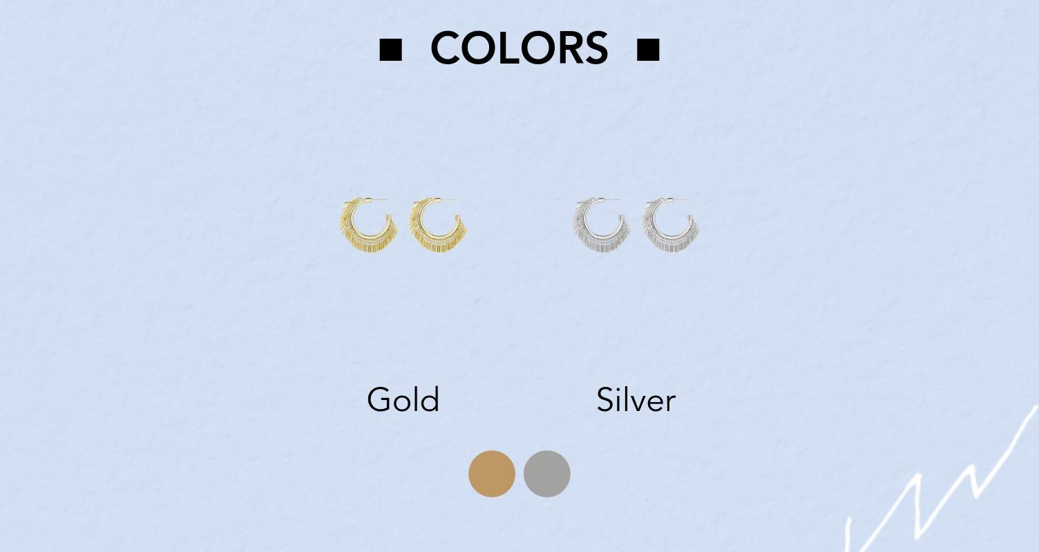 Cider C-SHAPE FRINGED HOOP EARRINGS