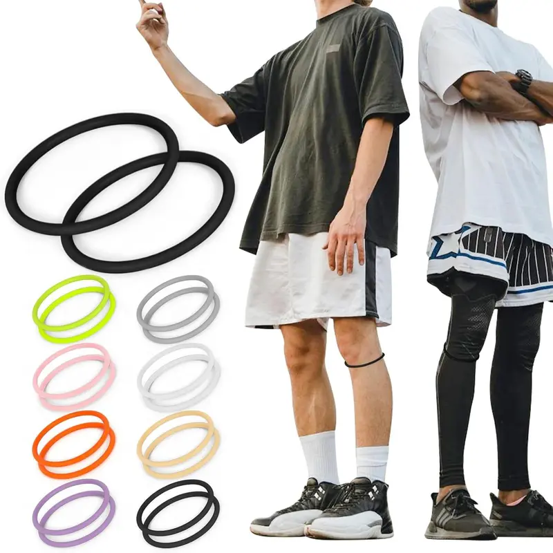 4 Pcs Silicone Patella Knee Band for Basketball Patella Tendon Support Knee Pain Relief Running Tendon Brace Support Strap/2025 gift