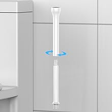 Toilet Plunger with Holder, Heavy Duty Toilet Plunger and Holder Combo for Bathroom Cleaning, White