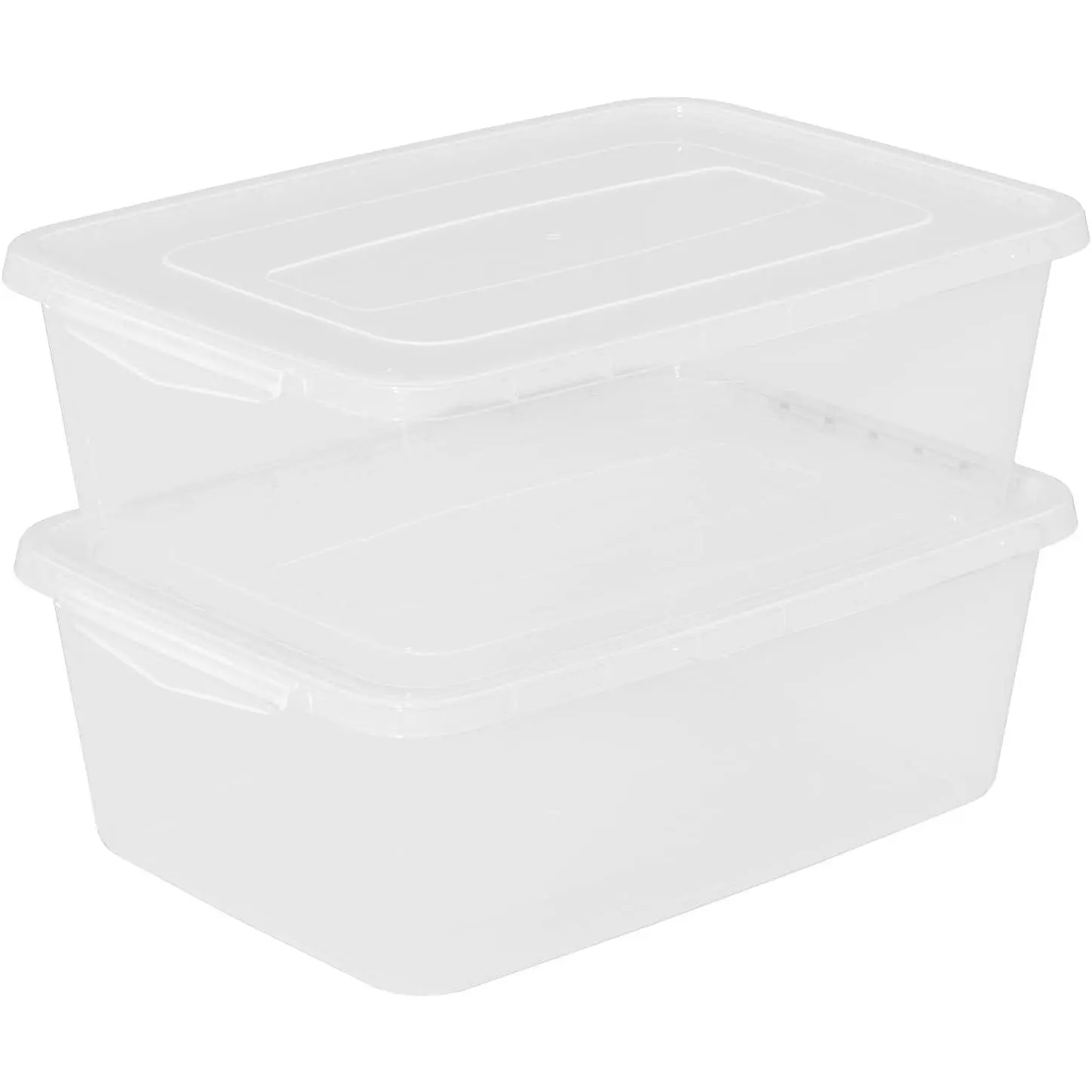 2 Packs 16 L  Storage Containers with Latching Lid, Pizza Dough Proofing Box, Clear Pizza Dough Containers