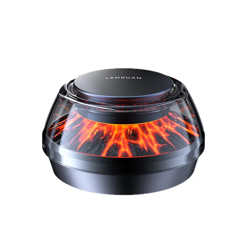 Smart Timing Volcanic Atmosphere Light Plastic Body Car Aroma Diffuser - Automatic Spray Humidifier, Car Perfume, Vehicle Start/Stop On-Off Function, Peculiar Smell Remover