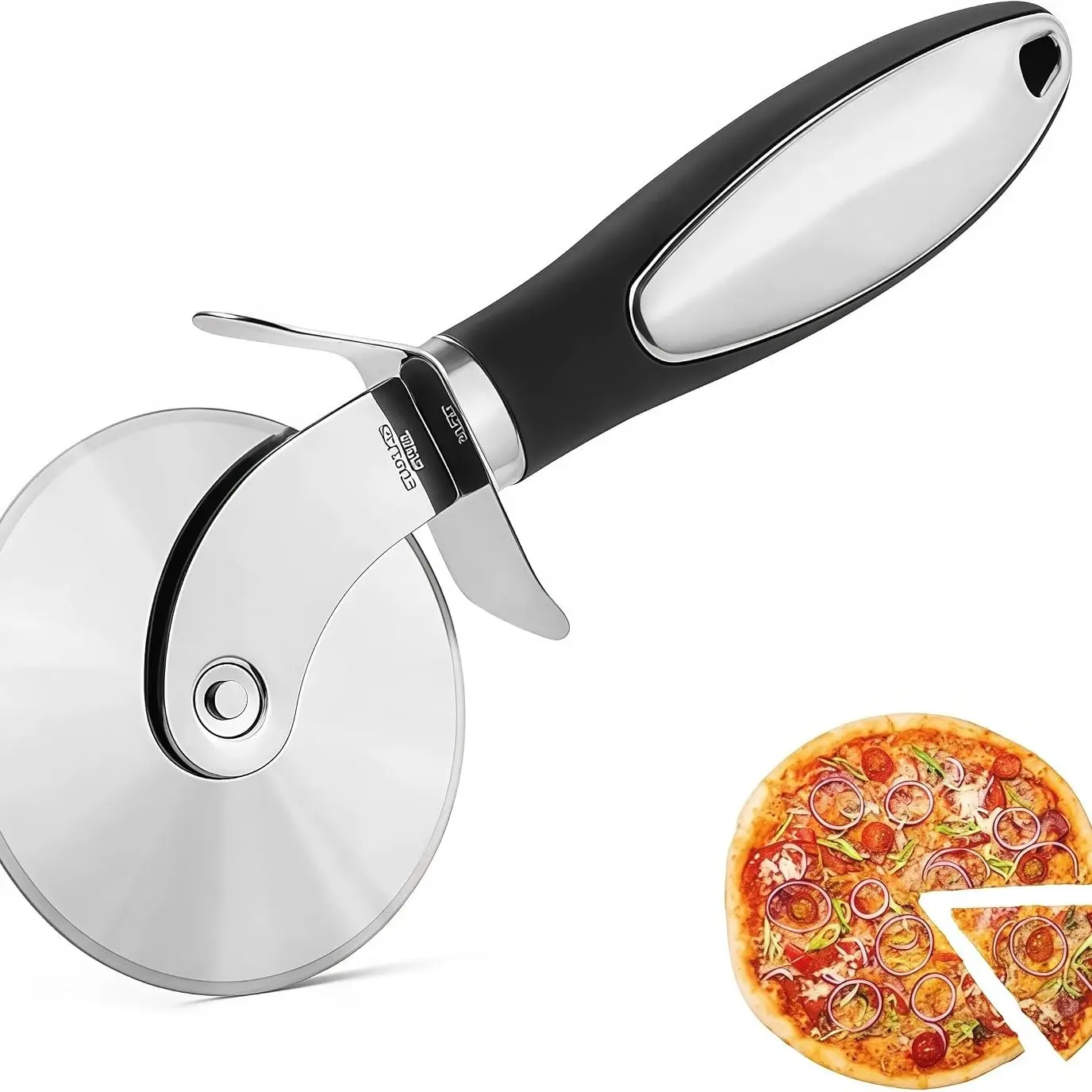 Stainless Steel Wheel Pizza Cutter, Durable Baking Slicing Tool, Perfect for Cutting Pizzas, Easy to Use Kitchen Utensil, Kitchen Gadgets