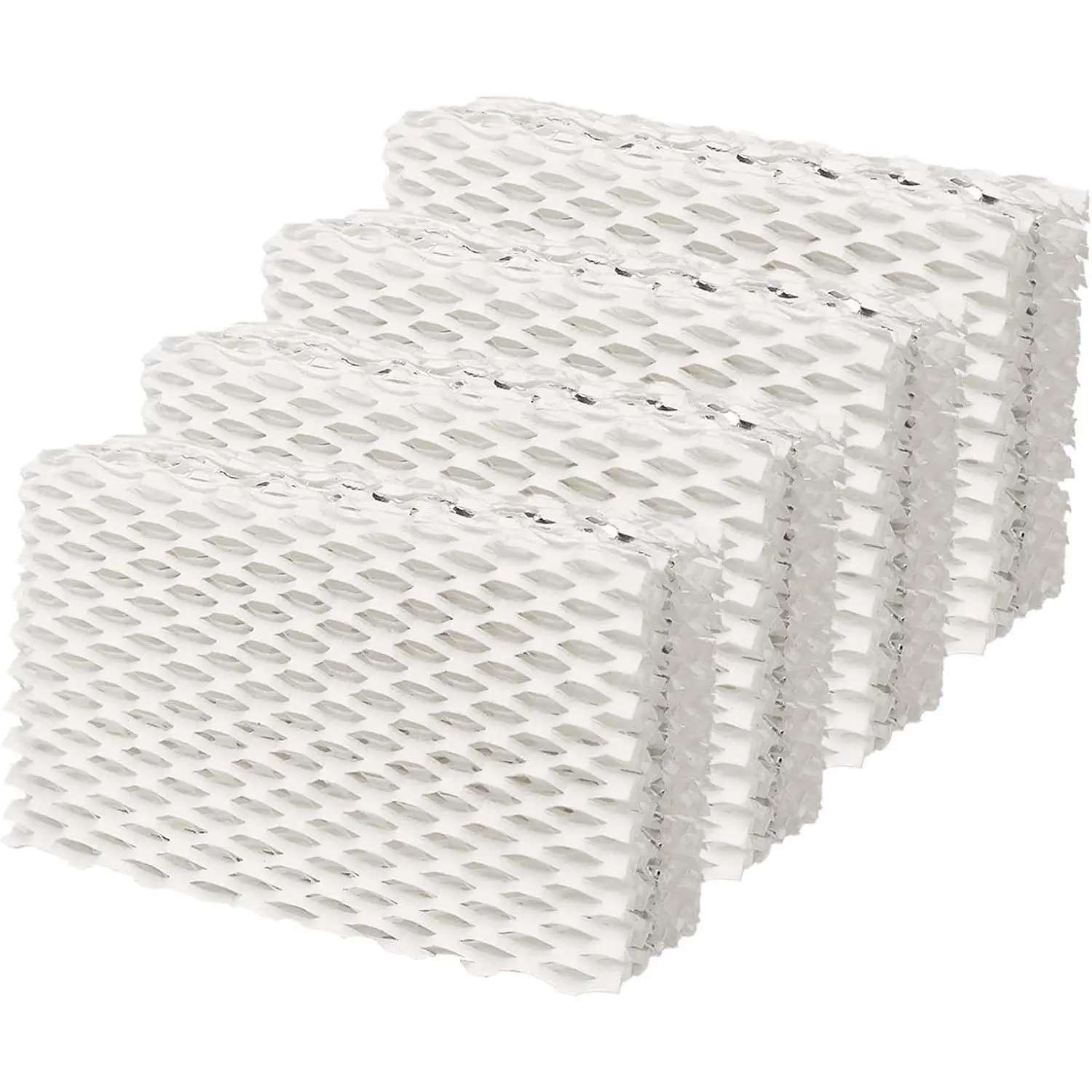 4 Pack Rectangular Humidifier Replacement Filters with Filtration Mesh Grid (Size 5.8x3.5x1.5") Compatible with Eqwf813, Eq-2119-Ul, RCM-832, RCM-832N, PCCM-832N Cool Mist Humidifiers
