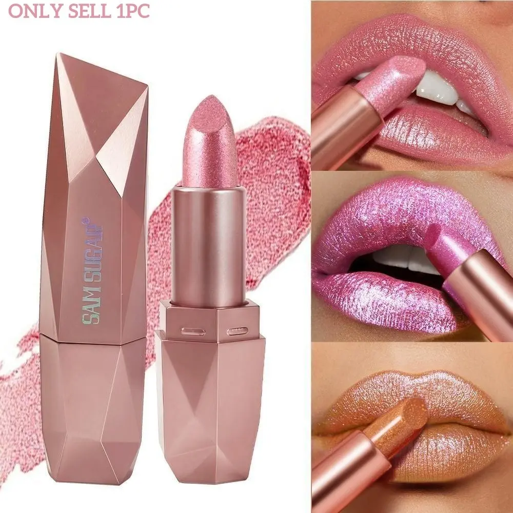 Diamond Lipstick Lipgloss Smooth Glossy Lip Products Makeup Sweatproof Waterproof Long Lasting Shine Easy To Apply Glitter Lipgloss