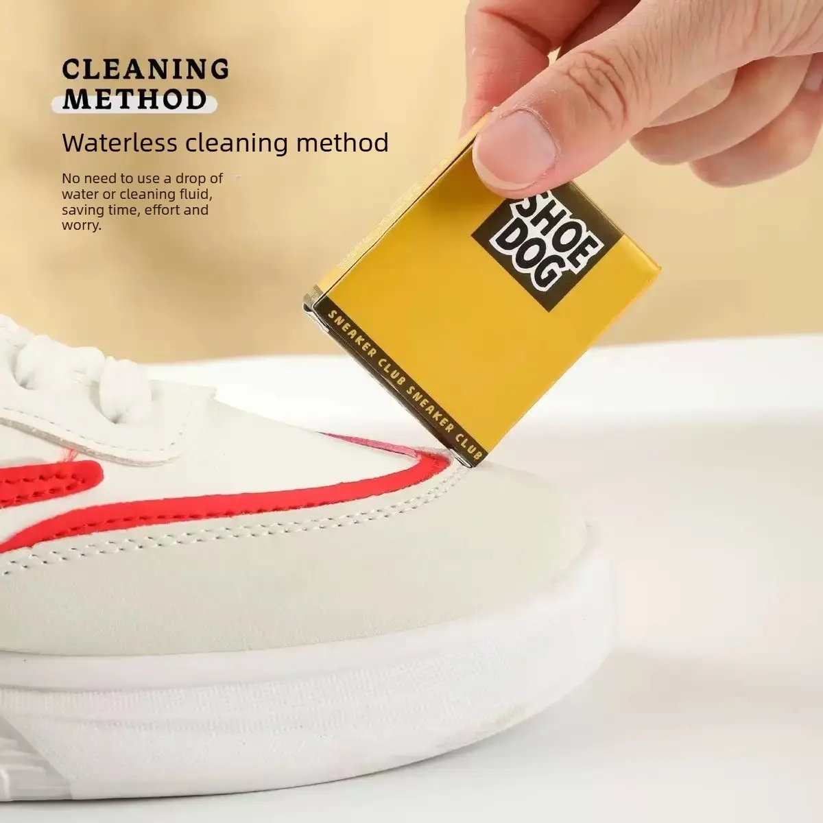 hoe Cleaning Eraser, Portable Waterless Stain Remover, Removes Upper Dirt & Stains, Essential Daily Care & Revitalizing for Sneakers/Sports Shoes/Skateboard Shoes, Sneaker Cleaner, 1 Piece