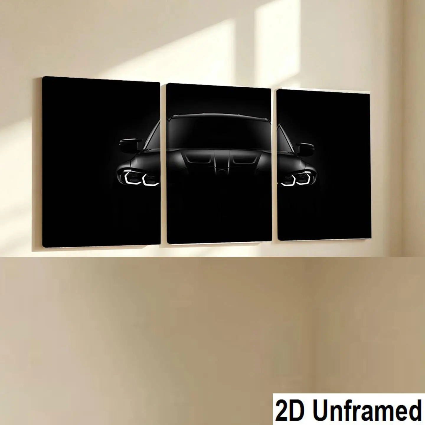 Modern Car Pattern Canvas Art Set, 3-Piece Home & Office Decor, High-Definition, Waterproof, Perfect Gift for Car Enthusiasts