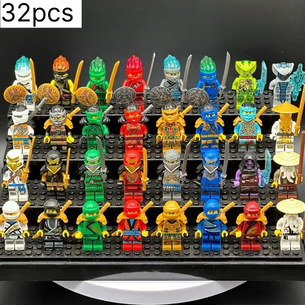 Fantasy Warrior Desktop Decorative Collectibles, 8PCS & 32PCS Set Options, Multiple Colorful Styles with Assorted Accessories, Home Office Tabletop Display Ornaments, Creative Collection Decor