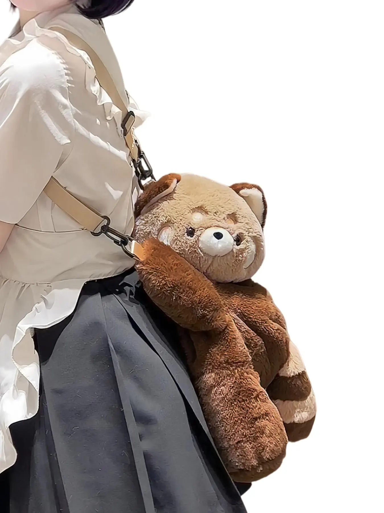 Creative Party Raccoon Plush Backpack, Backpacks Women, Women's Shoulder Crossbody Bag, Animal Design Large Capacity Wallet, Fashion Campus Backpack, Birthday Gift