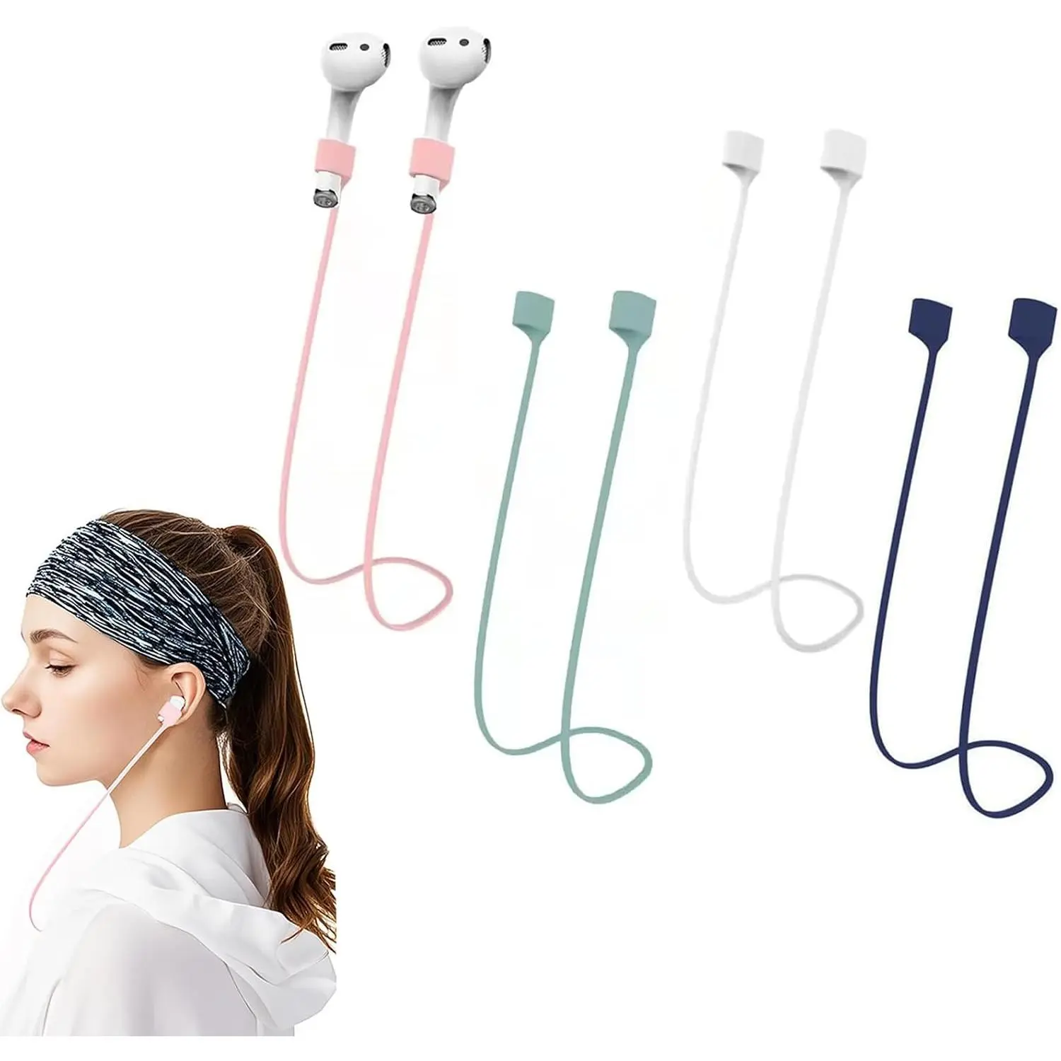 Ultra   Airpod Pro Strap Anti-Lost Cord  Lanyard |  Anti-Lost Straps for AirPods pro,Compatible with AirPod Colorful Soft   Lanyard  Rope Cord