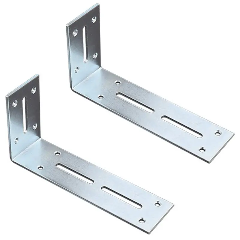 2pcs Adjustable L-Shaped Shelf Bracket, Galvanized Steel Corner Braces, Flexible Installation Support for DIY Floating Shelves & Furniture Reinforcement