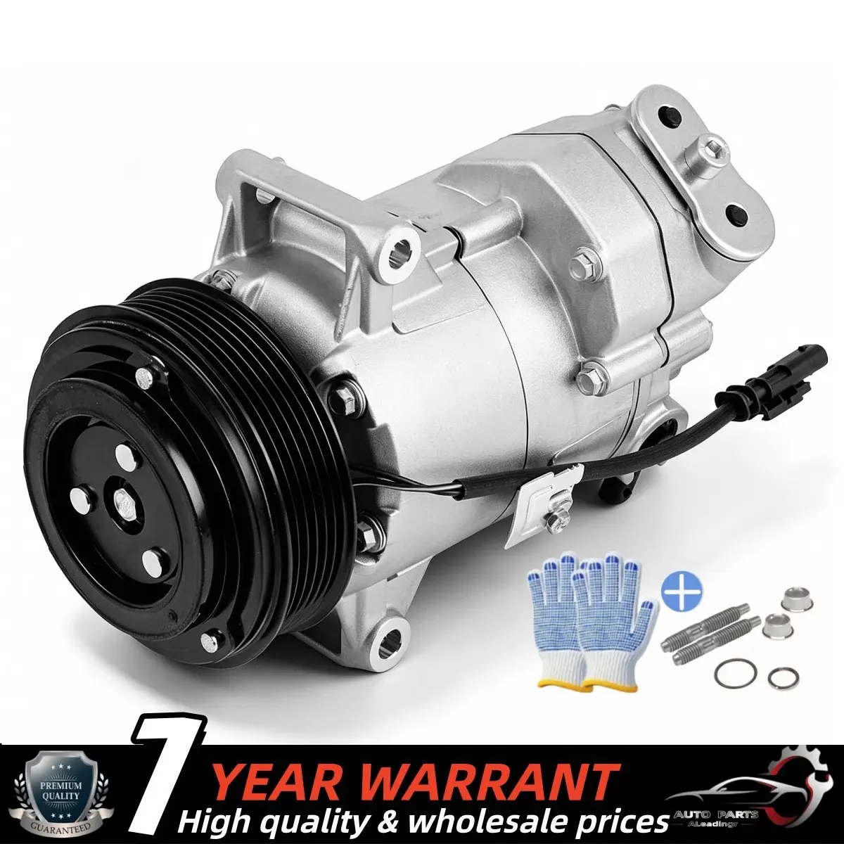 A/C Compressor with Clutch - Aluminum Body Auto Cooling System Replacement Part (1 Piece, Multiple OE Numbers, SE36F) for Chevrolet Cruze 1.8L, 2.0L (2012-2015)