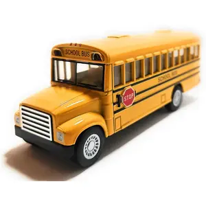 Yellow School Bus 5" Die Cast Metal Model Toy Car