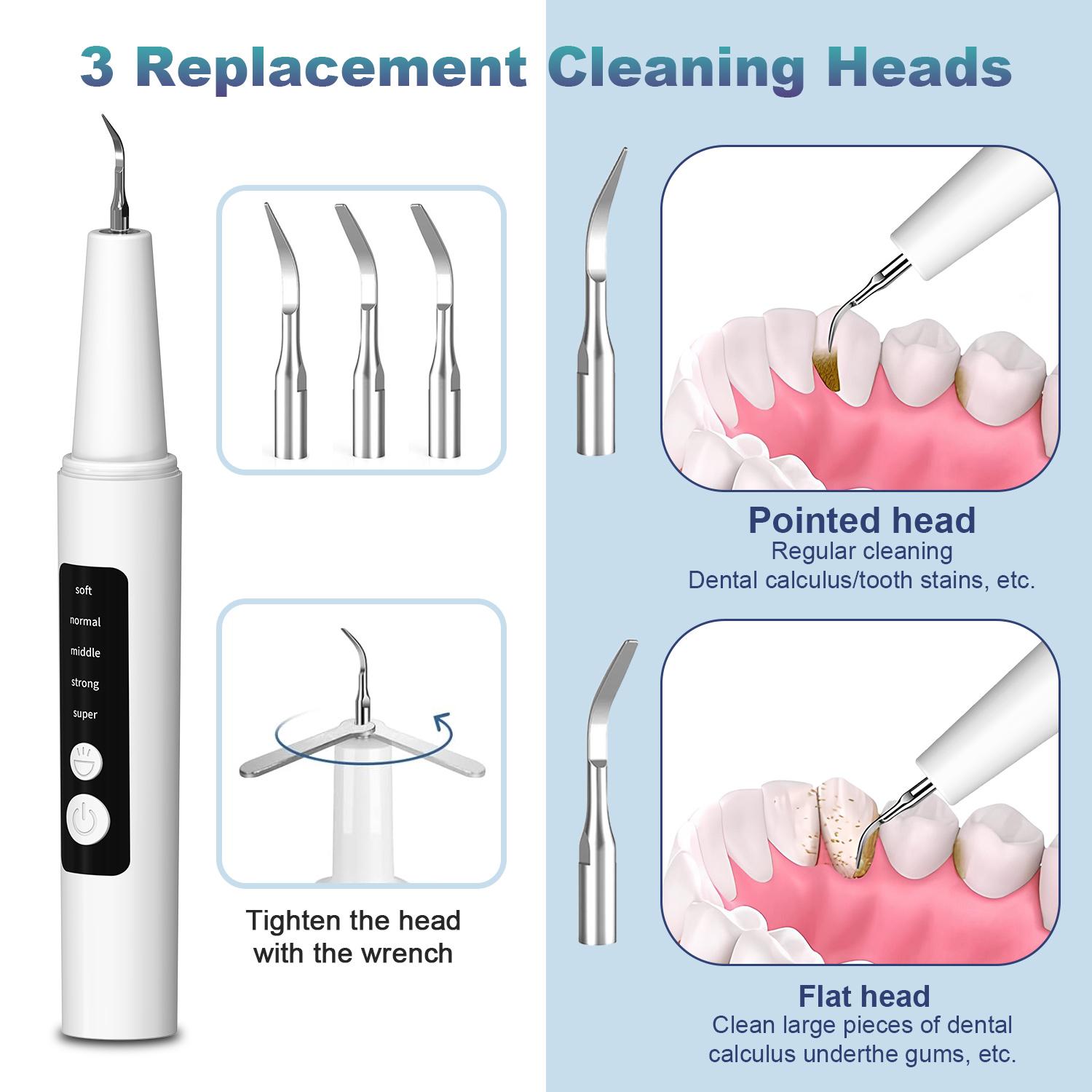 MY HEART FLY Rechargable Oral Plaque/Tartar Remover for Teeth, Dental Calculus Remover, Teeth Cleaning Kit with 5 Adjustable Modes, IPX7 Waterproof, Oral Care Tool for Adults, Pets (Cats/Dogs)