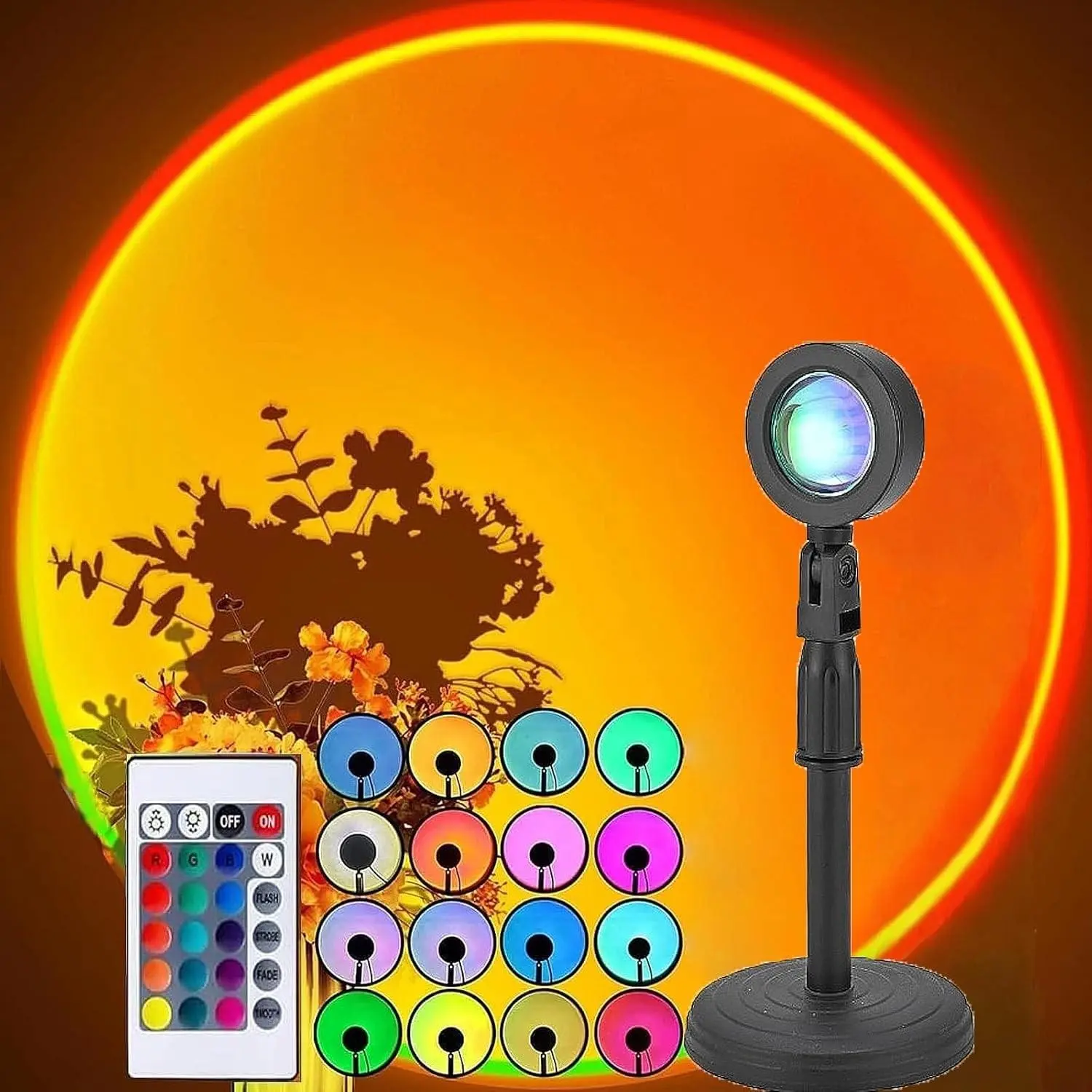 USB LED Night Light, 16 Colors, 180 Degree Rotating Rainbow Lamp, Bedroom, Photography, Party, Tiktok Live, Christmas Atmosphere Light, Led Mood Lighting