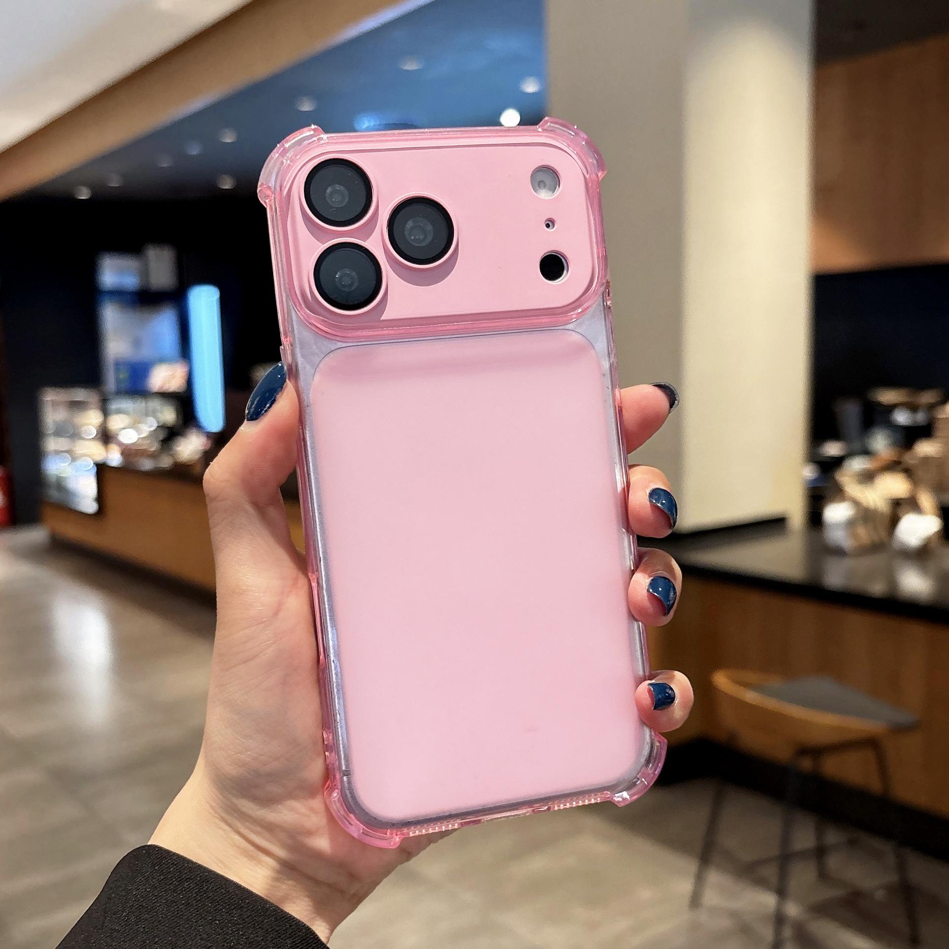 Four-corner anti-drop detachable lens case that instantly transforms into a 17-inch one, suitable for iPhone 17/16/15/14/13, shockproof and anti-drop full-coverage protective case with large viewing window