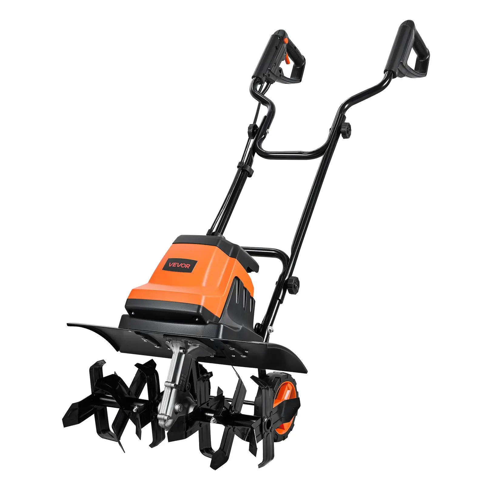 【DealsForYouDays】VEVOR Corded Electric Tiller, 18 Inch Tilling Width Garden Rototiller, 15-Amp Motor Heavy-Duty Tilling Machine, Cultivator with Steel Tines and Foldable Handle, for Lawn, Yard, and Gardening Care