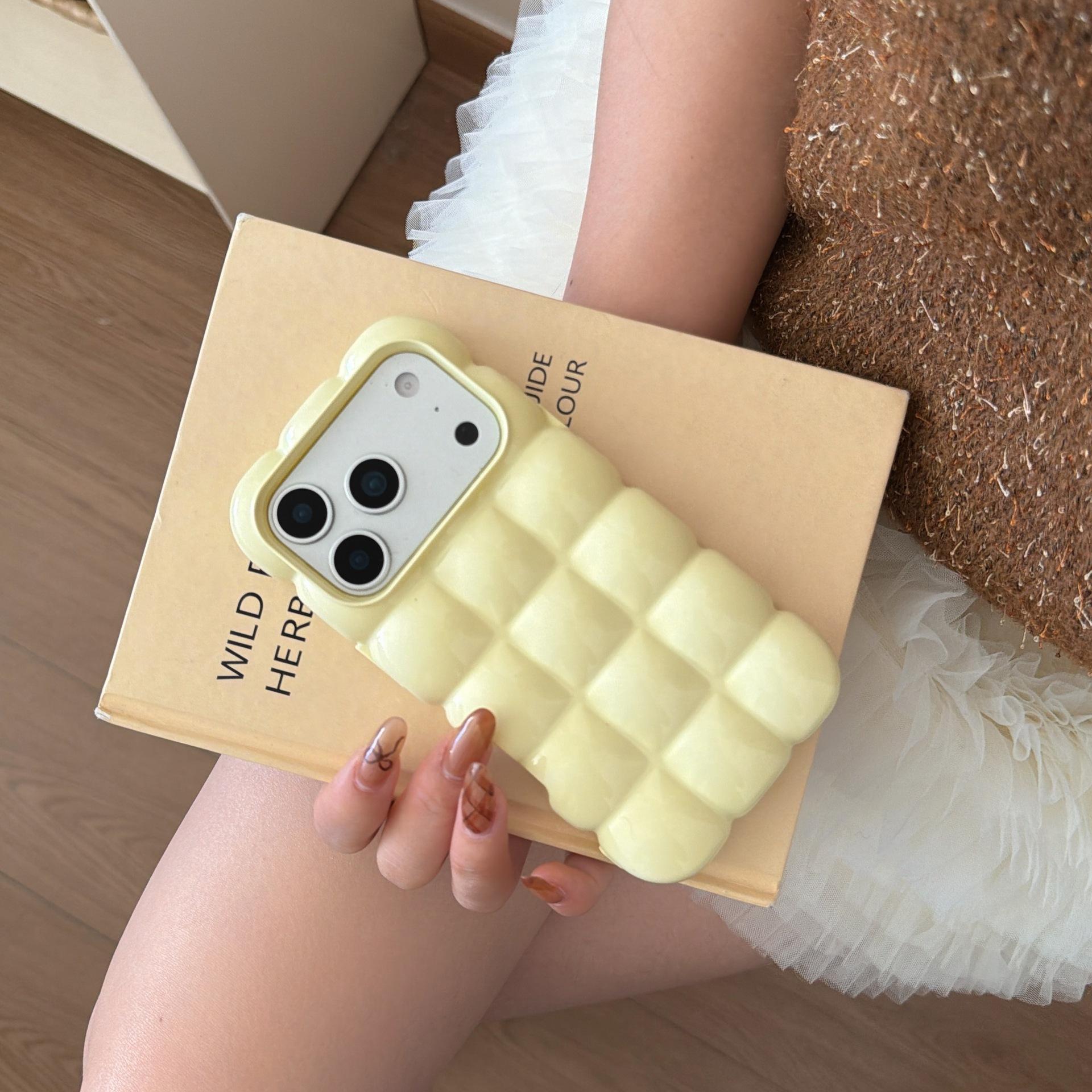 Minimalist Plated Solid Color Bubble Case for iPhone 17 Pro Max 16 15 14