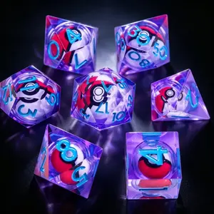 Liquid Core D&d Dice Set, 7 Polyhedral Dice, Tabletop Game Festival D&d Dice Kit, Mtg Dice, Dragon & Dungeon Dice, D&d Dice, Dice Bulk