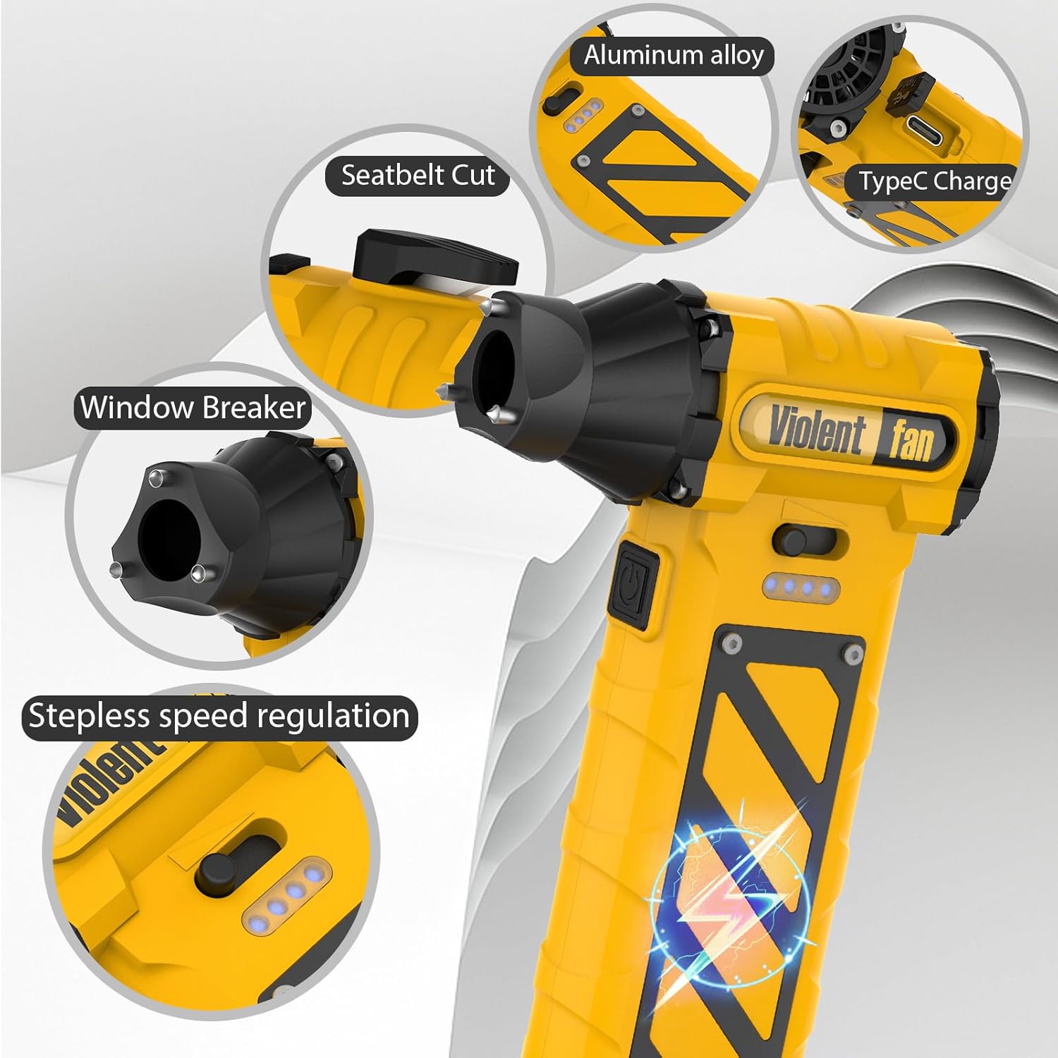 Compressed Air - Electric Air Duster, 60mph Wind Stepless Speed Canned ...