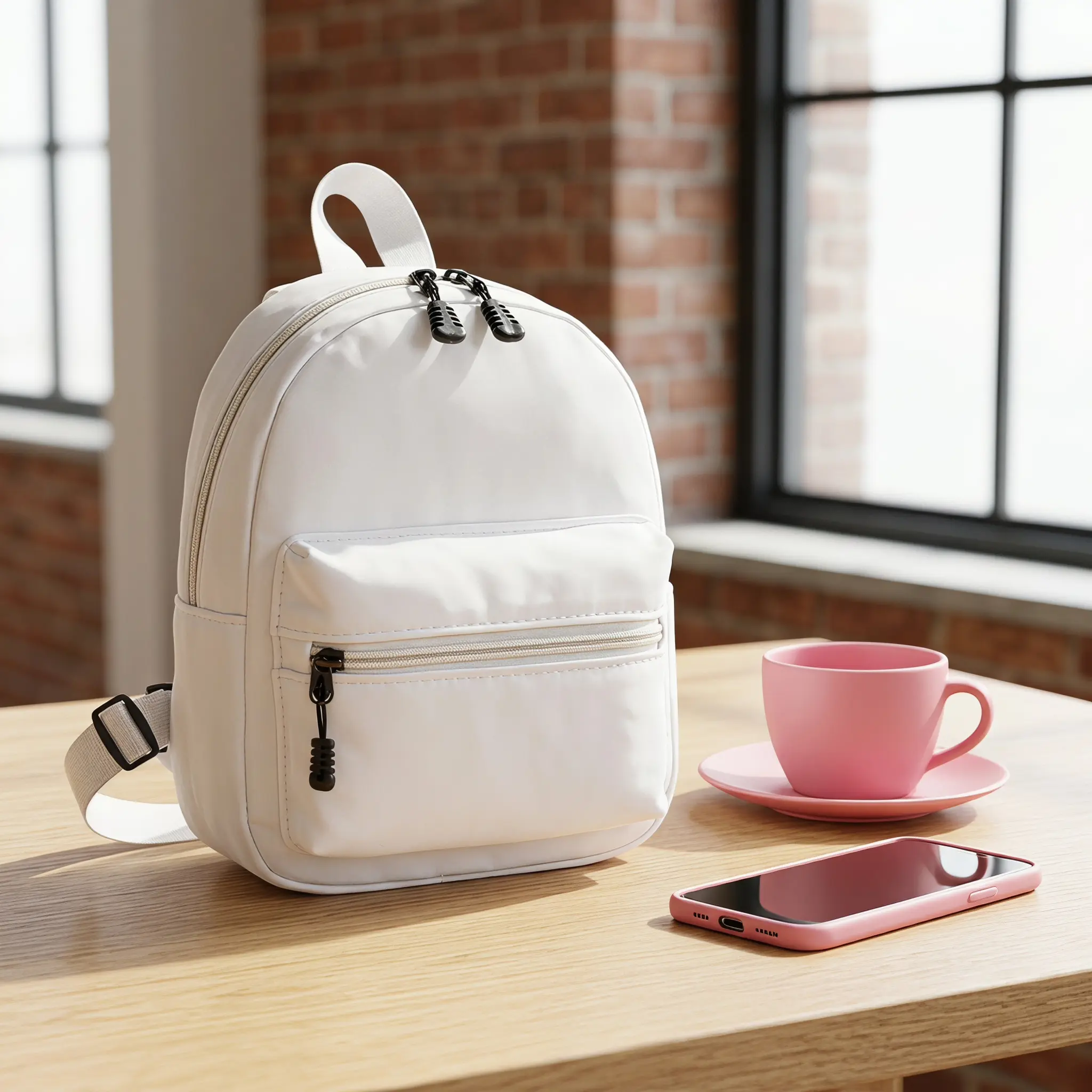 Women's Cute Synthetic Mini Backpack - Back to School Haul First Day of School Campus Life Multi-Functional Nylon Daypack, Lightweight Stylish Casual Small Purse with 2 Pockets, Wear-Resistant Adjustable Strap for Travel College, Backpacks For Traveling,,