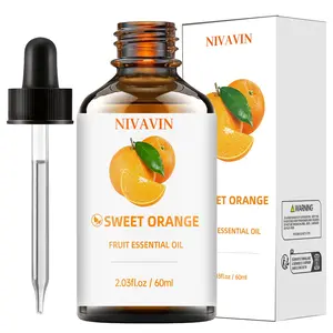 NIVAVIN Sweet Orange Essential Oil 60ml is made from 100% pure natural plant extracts. It purifies the air, has a fresh fruity scent, and long-lasting fragrance. Suitable for home, office, and other uses, it also makes a beautiful gift.