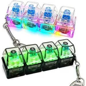 Keyboard Fidget Clicker with LED Light, Keychain, Button Finger Clicker for Anxiety Relief (Style-2)fidget toys